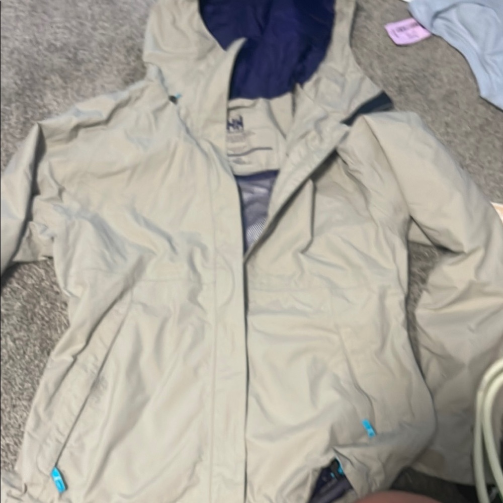 Helly Hansen  Beige and Blue Raincoat
